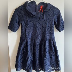 NEXT girls navy blue lace dress